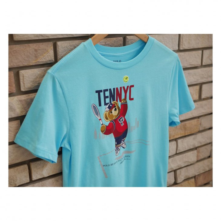 POLO RALPH LAUREN TENNIS BEAR BOYS COTTON TEE