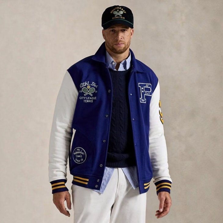 POLO RALPH LAUREN FLEECE LETTERMAN JACKET