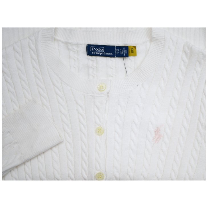 POLO RALPH LAUREN MINI CABLE COTTON CARDIGAN