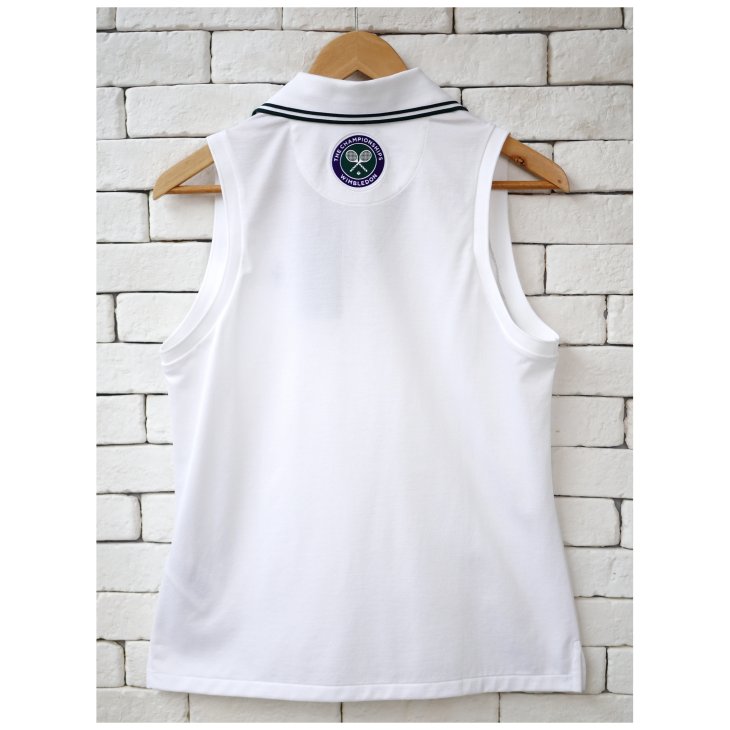 POLO RALPH LAUREN WIMBLEDON PIQUE SLEEVELESS POLO SHIRT