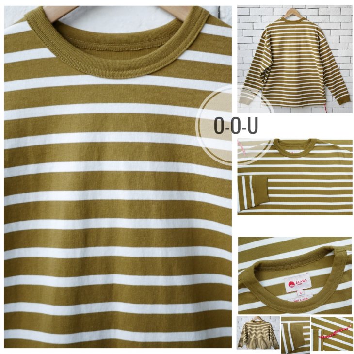 BEAMS JAPAN STRIPED LONG SLEEVE TEE