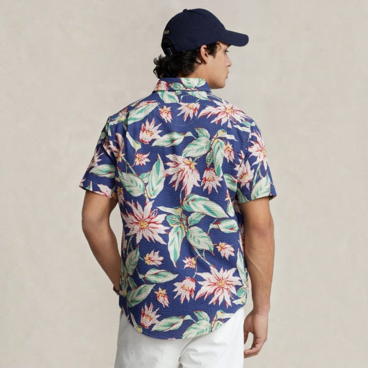 POLO RALPH LAUREN CLASSIC FIT FLORAL SEERSUCKER SHIRT
