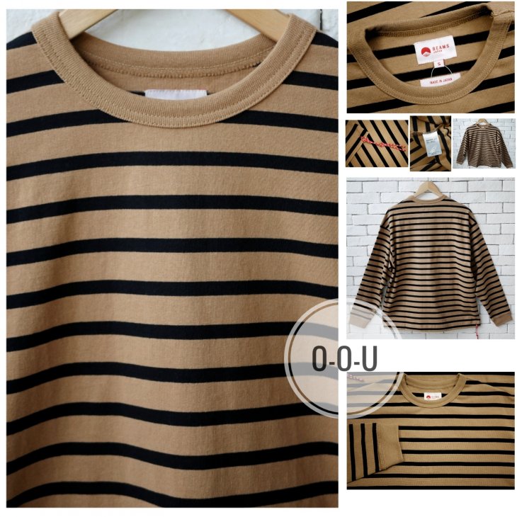 BEAMS JAPAN STRIPED LONG SLEEVE TEE
