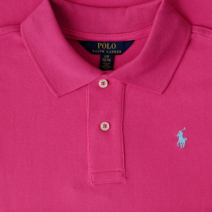 POLO RALPH LAUREN GIRLS COTTON MESH POLO DRESS
