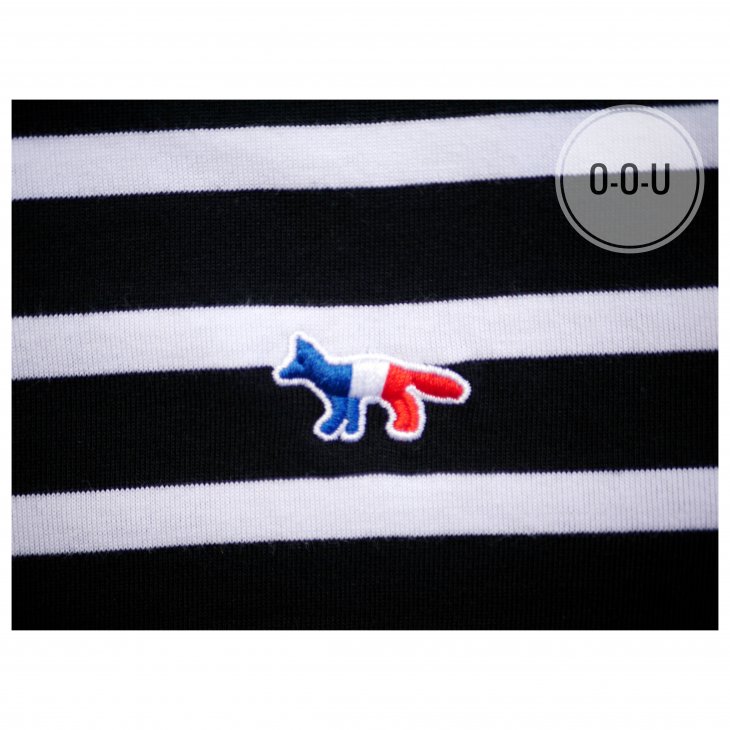 MAISON KITSUNE TRICOLOR FOX  PATCH MARIN TEE-SHIRT