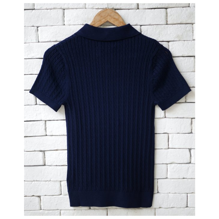POLO RALPH LAUREN WOMEN COTTON CABLE KNIT POLO SHIRT