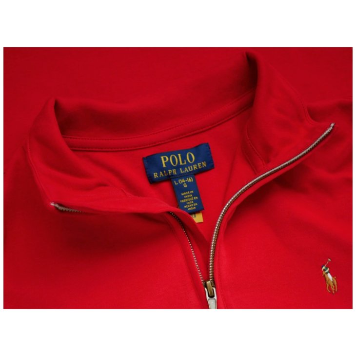 POLO RALPH LAUREN BOYS COTTON INTERLOCK QUARTER-ZIP PULLOVER
