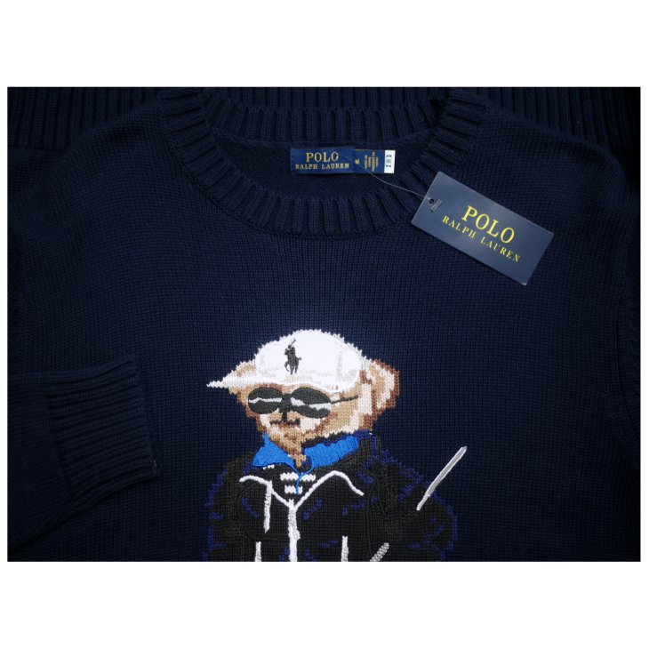POLO RALPH LAUREN POLO BEAR COTTON-BLEND SWEATER