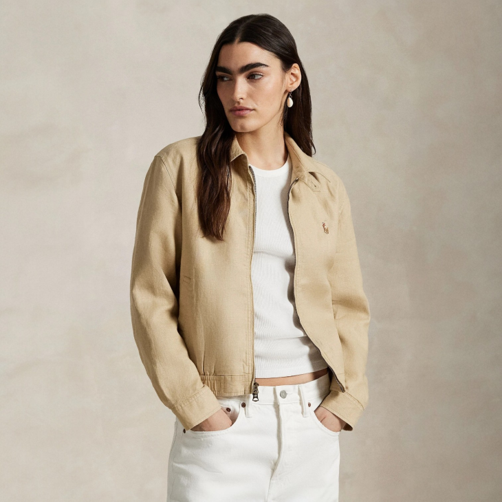 POLO RALPH LAUREN WOMEN LINEN WINDBREAKER