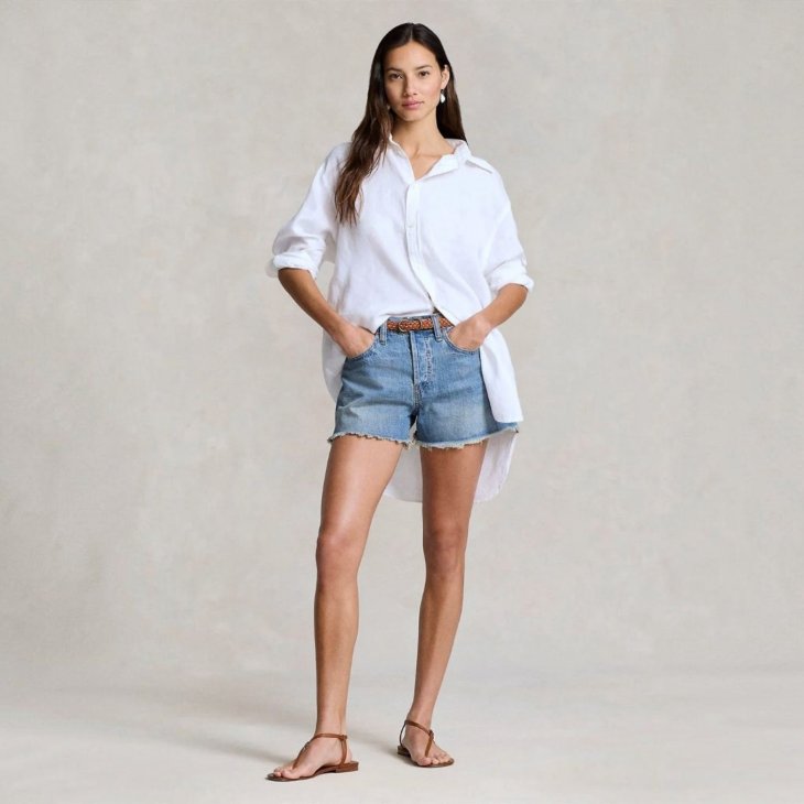 POLO RALPH LAUREN WOMEN CUTOFF DENIM SHORT
