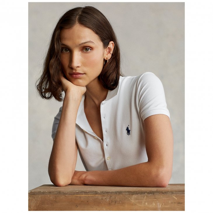 POLO RALPH LAUREN WOMEN SLIM FIT STRETCH POLO SHIRT