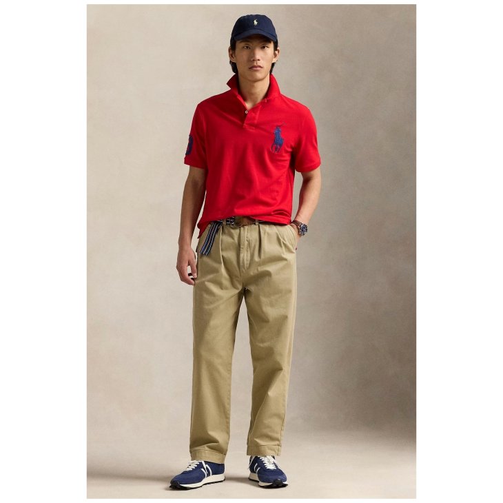 POLO RALPH LAUREN CUSTOM SLIM FIT BIG PONY MESH POLO SHIRT
