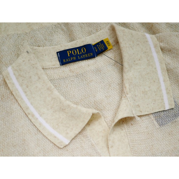 POLO RALPH LAUREN TEXTURED COTTON-LINEN SWEATER