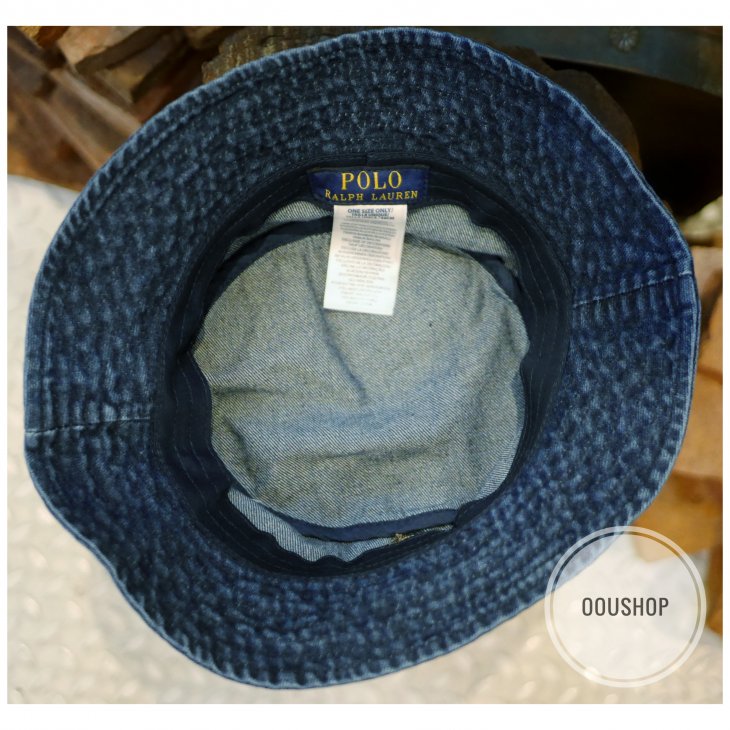 POLO RALPH LAUREN POLO BEAR DENIM BUCKET HAT