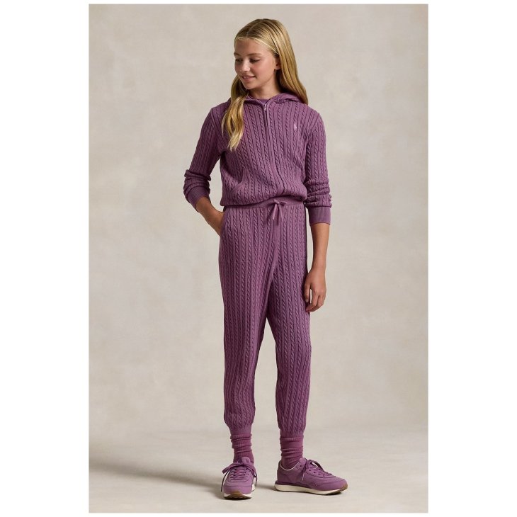 POLO RALPH LAUREN GIRLS MINI CABLE COTTON JOGGER PANT
