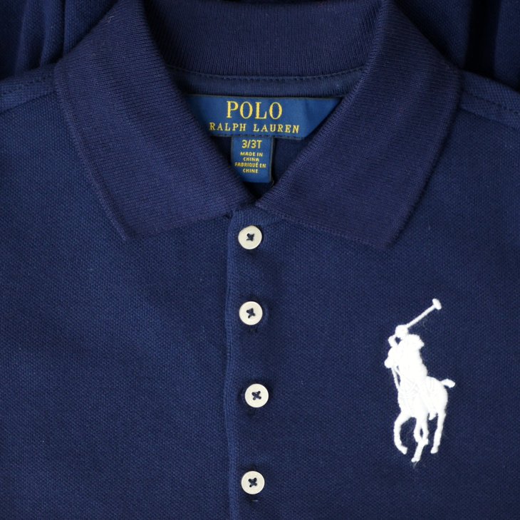 POLO RALPH LAUREN KIDS BIG PONY COTTON MESH POLO DRESS