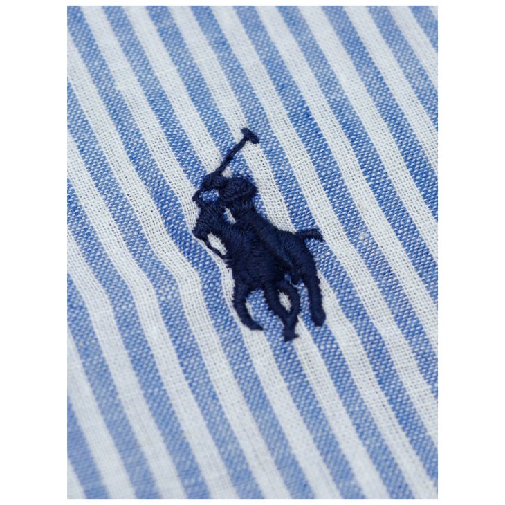POLO RALPH LAUREN CUSTOM FIT STRIPED LINEN SHIRT