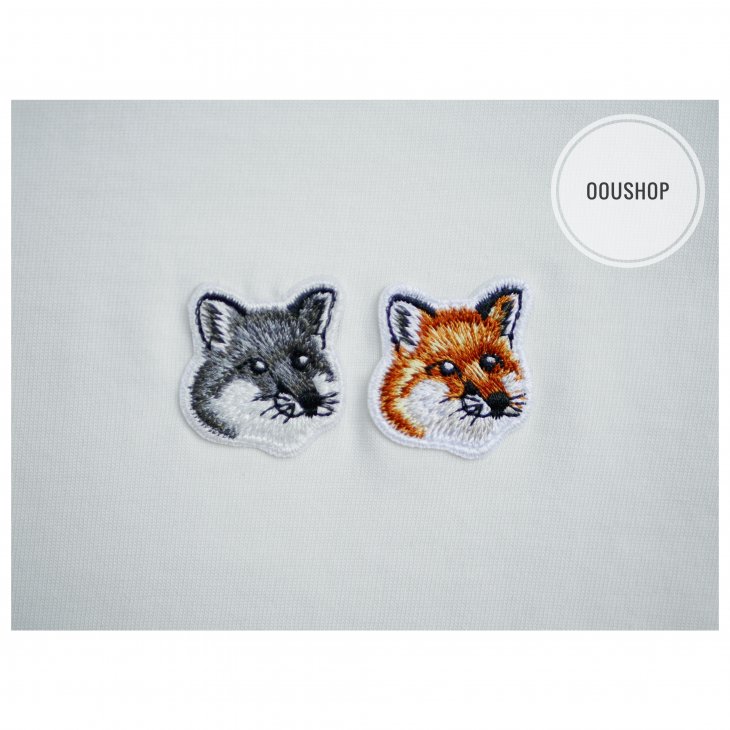 MAISON KITSUNE TEE-SHIRT DOUBLE FOX HEAD PATCH