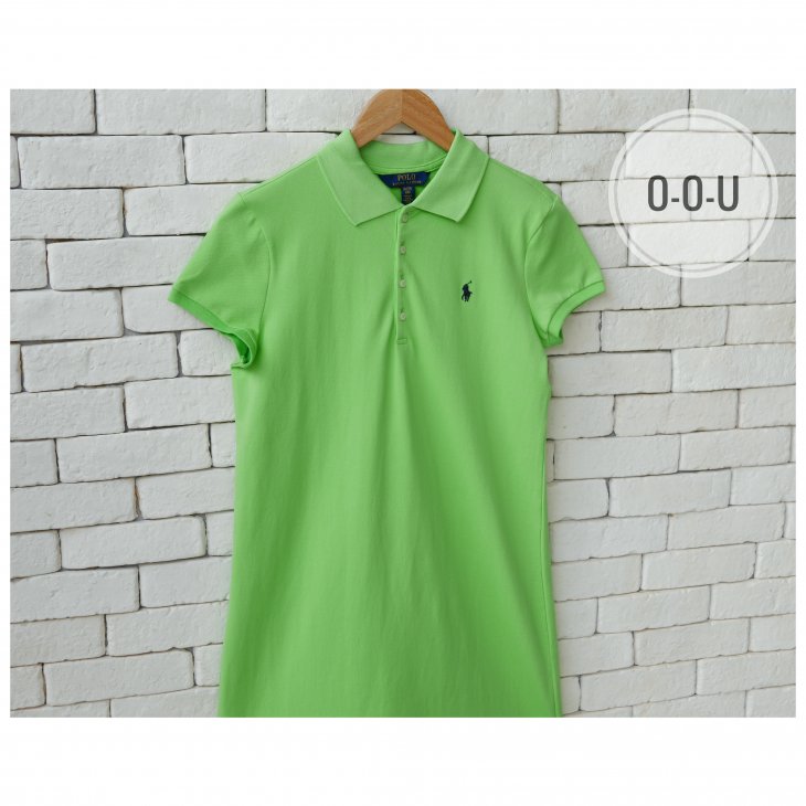 POLO RALPH LAUREN GIRLS COTTON STRETCH MESH POLO DRESS