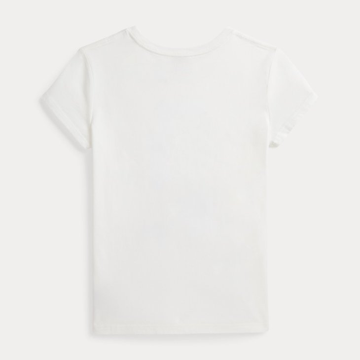 POLO RALPH LAUREN GIRLS POLO BEAR COTTON JERSEY TEE