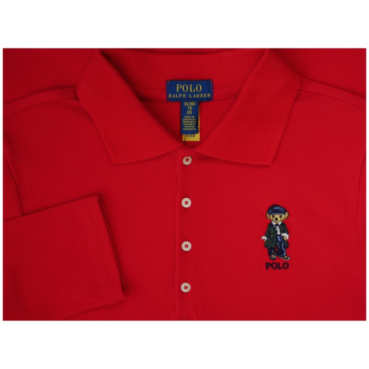 POLO RALPH LAUREN POLO BEAR STRETCH MESH POLO DRESS