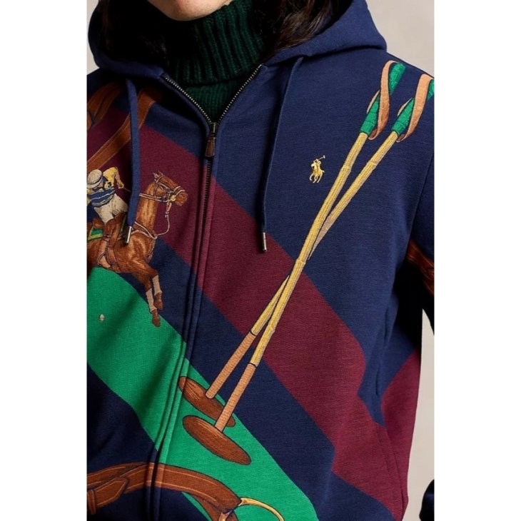 POLO RALPH LAUREN EQUESTRIAN FLEECE FULL ZIP HOODIE
