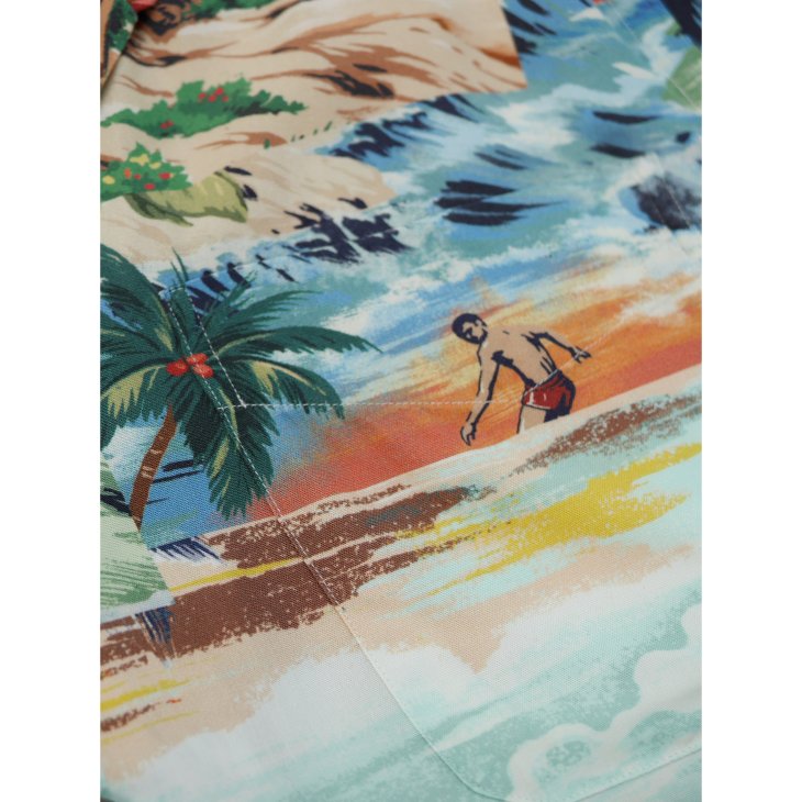 POLO RALPH LAUREN CLASSIC FIT PATCHWORK PRINT CAMP SHIRT