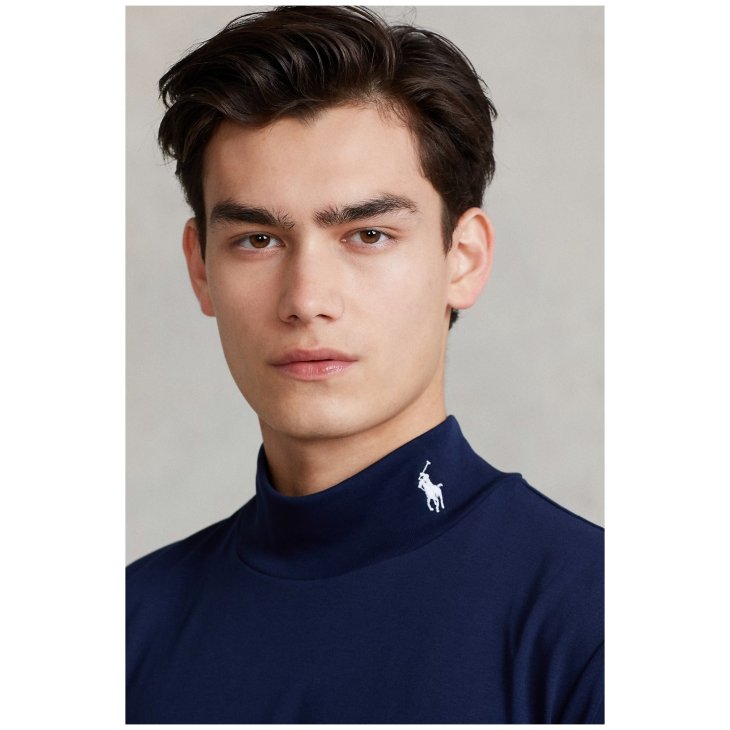 POLO RALPH LAUREN SOFT COTTON MOCKNECK SHIRT