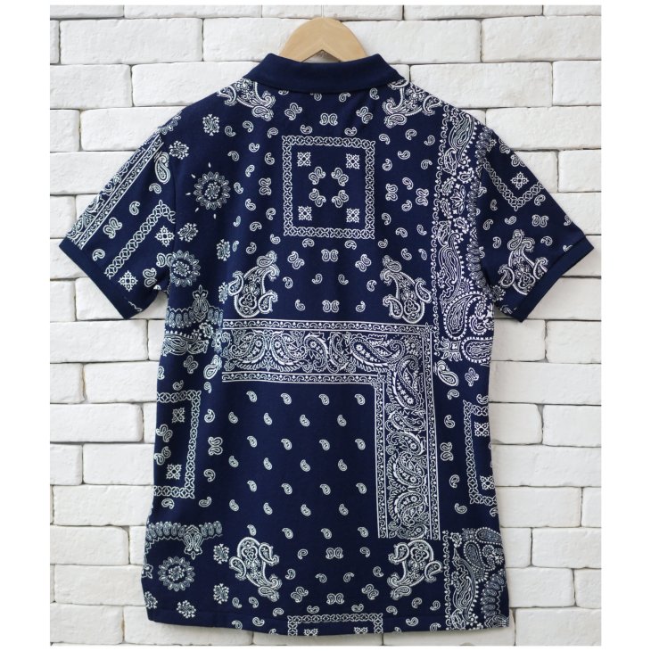 POLO RALPH LAUREN CUSTOM SLIM FIT BANDANA PRINT POLO SHIRT