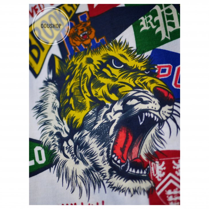 POLO RALPH LAUREN BOYS COTTON YALE 2 VARSITY  PENNANT T-SHIRT