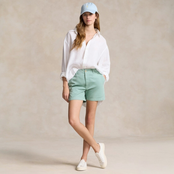 POLO RALPH LAUREN WOMEN CHINO TWILL SHORT