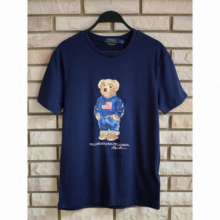 POLO RALPH LAUREN FLAG BEAR COTTON T-SHIRT