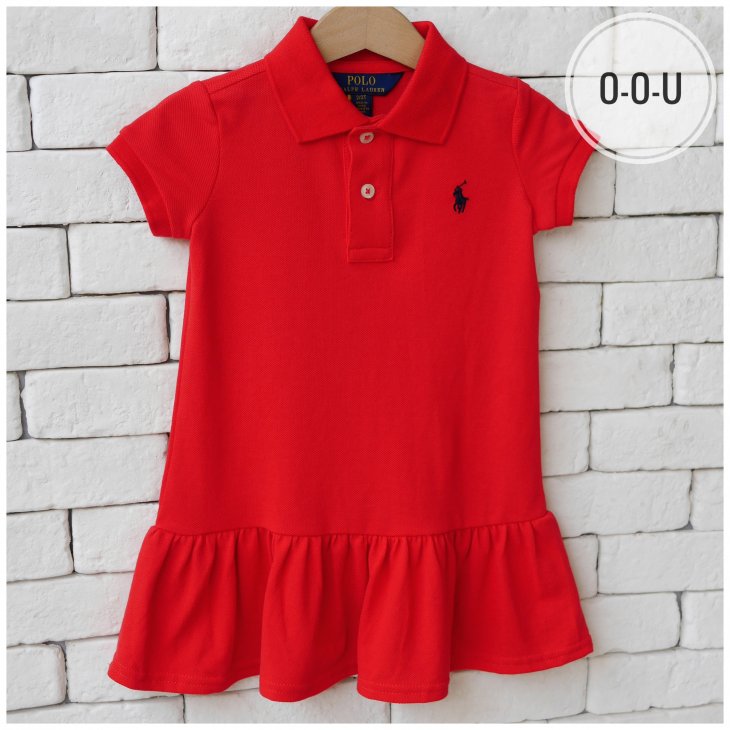 POLO RALPH LAUREN KIDS COTTON MESH POLO DRESS