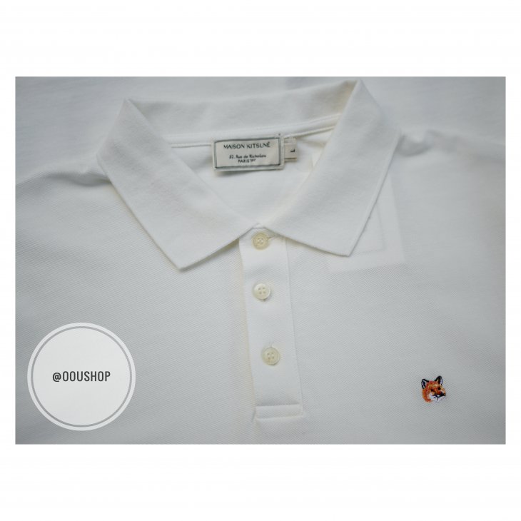 MAISON KITSUNE POLO FOX HEAD EMBROIDERY