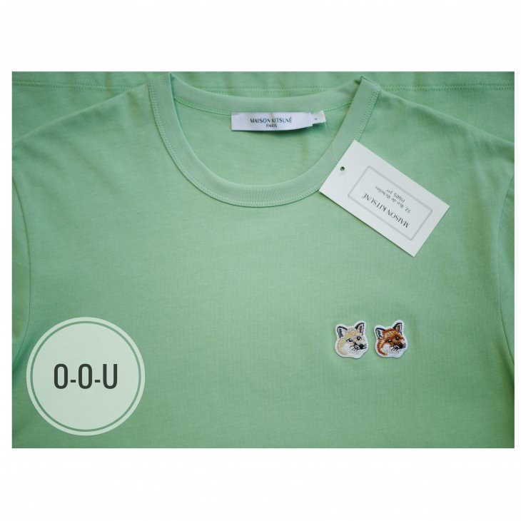 MAISON KITSUNE TEE-SHIRT DOUBLE FOX HEAD PATCH