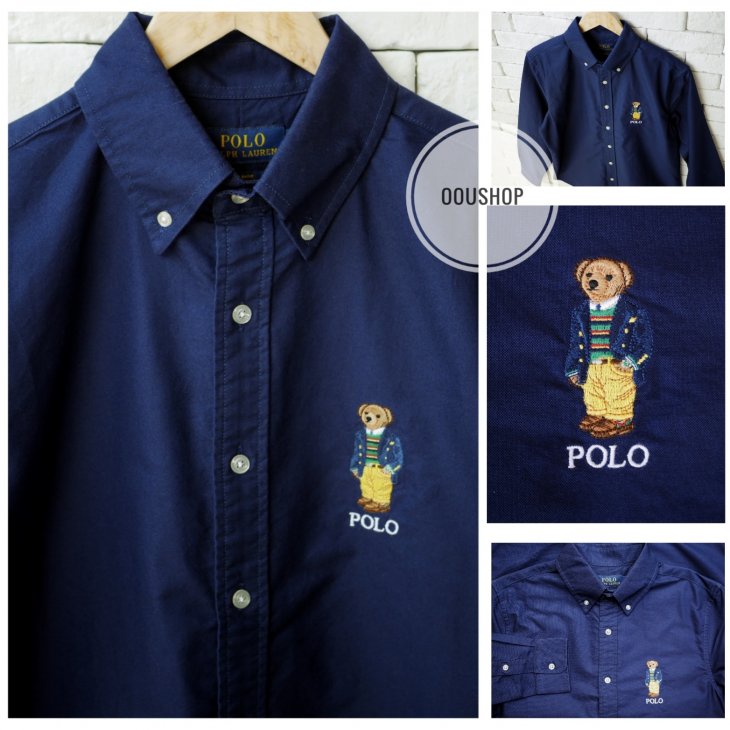 POLO RALPH LAUREN SLIM FIT POLO BEAR OXFORD SHIRT