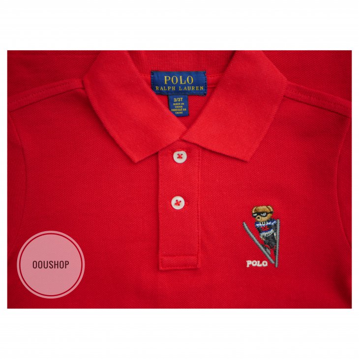 POLO RALPH LAUREN POLO BEAR KIDS COTTON MESH POLO