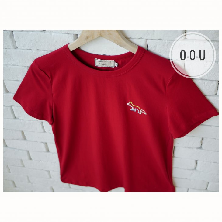 MAISON KITSUNÉ RAINBOW PROFILE FOX T-SHIRT