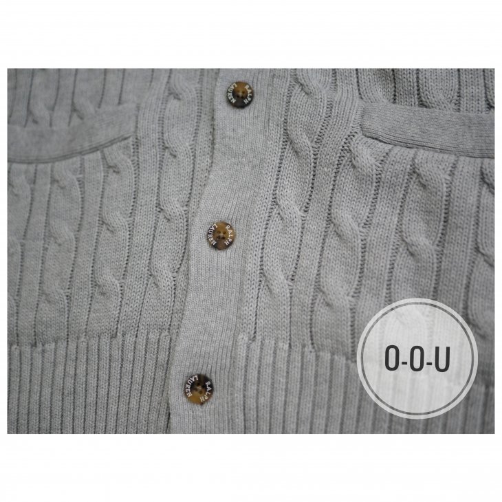 POLO RALPH LAUREN KIDS CABLE-KNIT COTTON V-NECK CARDIGAN