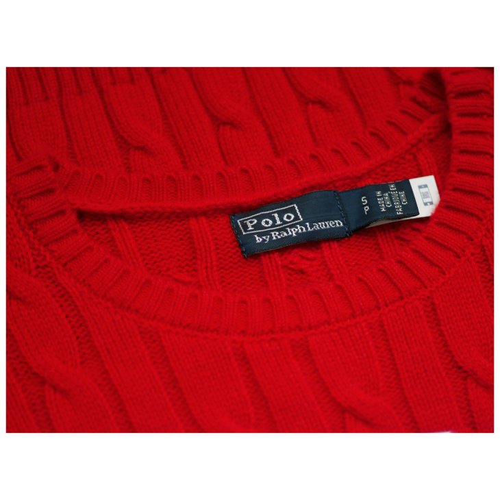 POLO RALPH LAUREN WOMEN CABLE-KNIT COTTON CREWNECK SWEATER