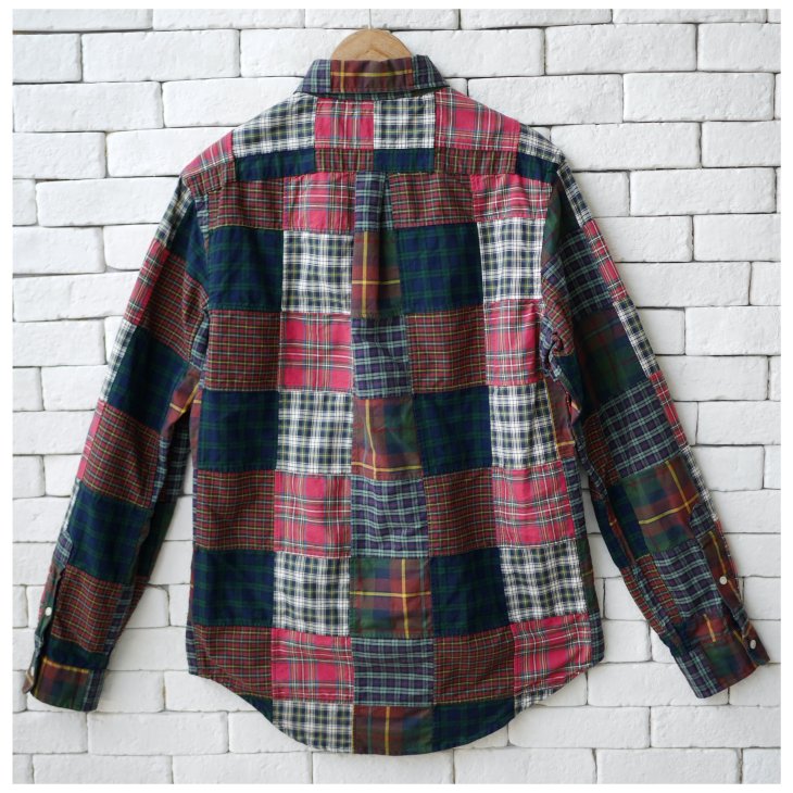 POLO RALPH LAUREN CLASSIC FIT PATCHWORK MADRAS SHIRT