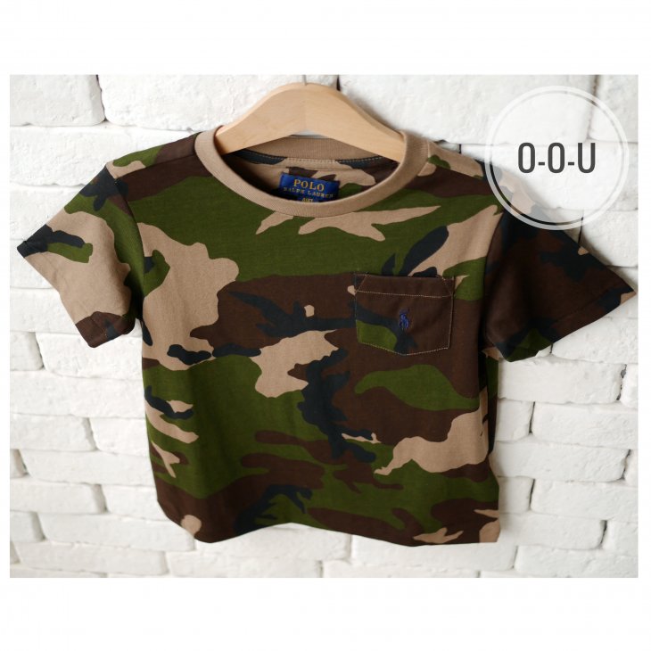 POLO RALPH LAUREN KIDS CAMO POCKET T-SHIRT