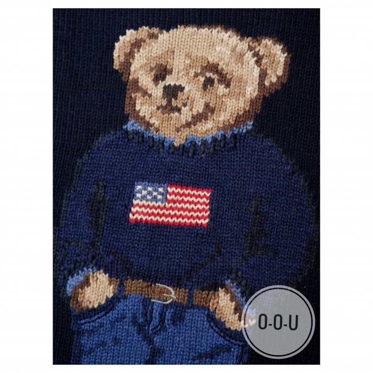 POLO RALPH LAUREN BOYS POLO BEAR COTTON SWEATER