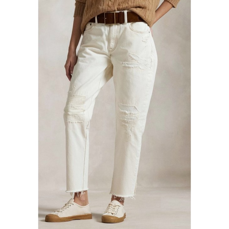 POLO RALPH LAUREN WOMEN RELAXED TAPERED PATCHWORK JEAN