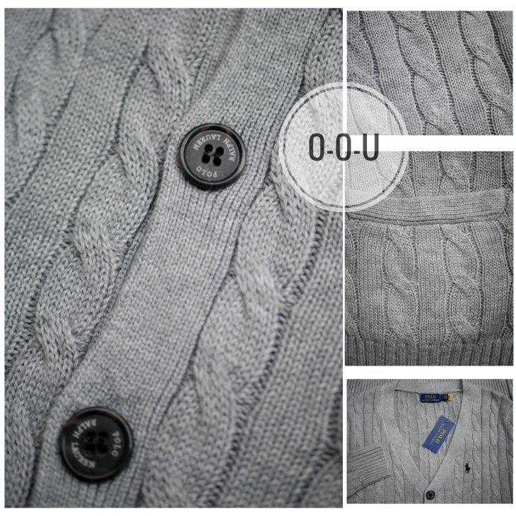 POLO RALPH LAUREN CABLE-KNIT COTTON CARDIGAN