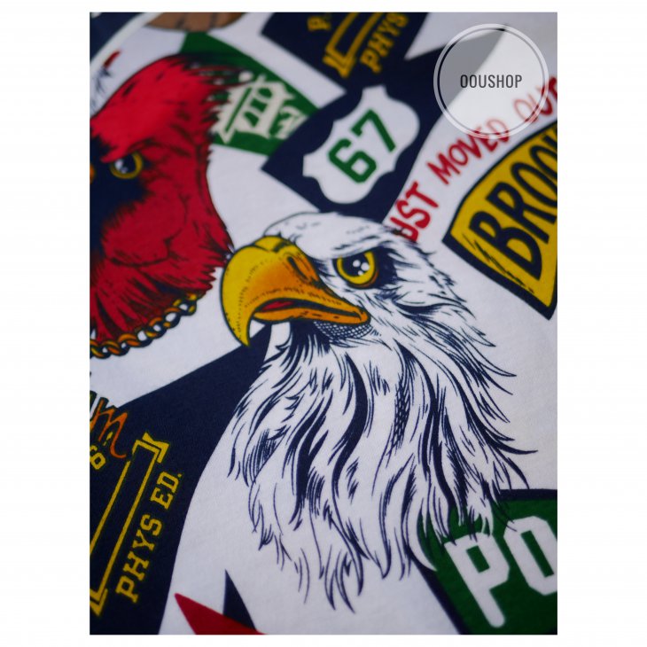 POLO RALPH LAUREN KIDS COTTON YALE 2 VARSITY  PENNANT T-SHIRT