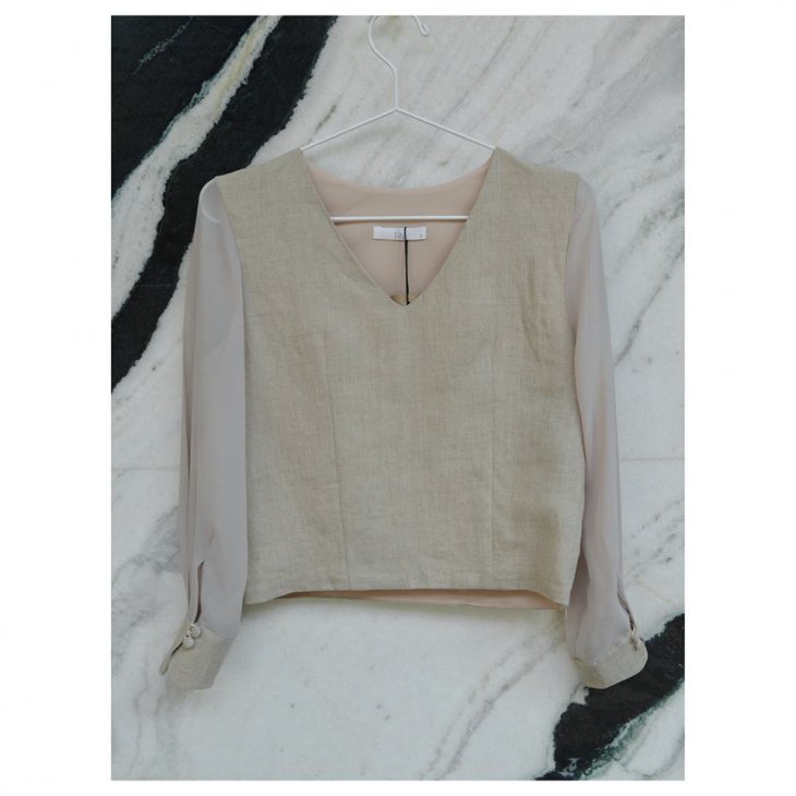 CROP TOP CHIFFON SLEEVE