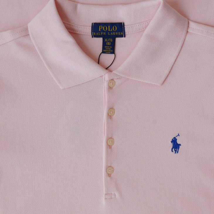 POLO RALPH LAUREN GIRLS COTTON MESH POLO DRESS