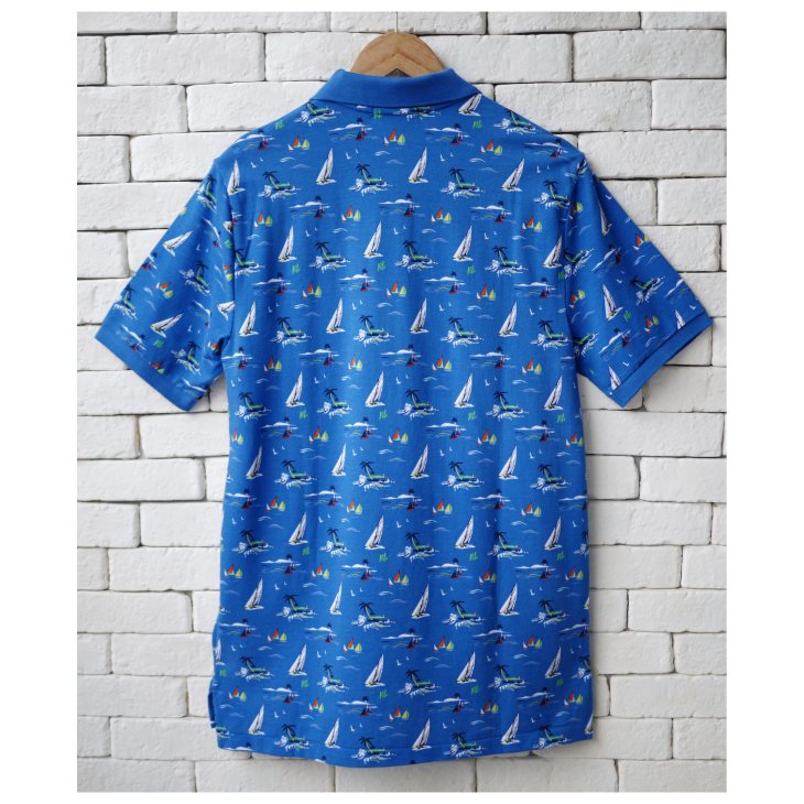 POLO RALPH LAUREN SAILBOAT COTTON MESH POLO SHIRT