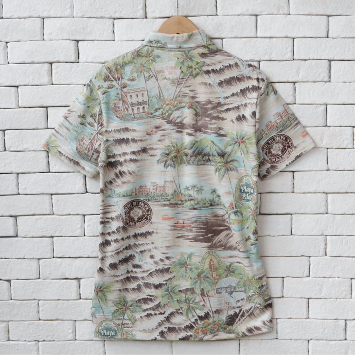 POLO RALPH LAUREN CLASSIC FIT BEACH-PRINT MESH POLO SHIRT